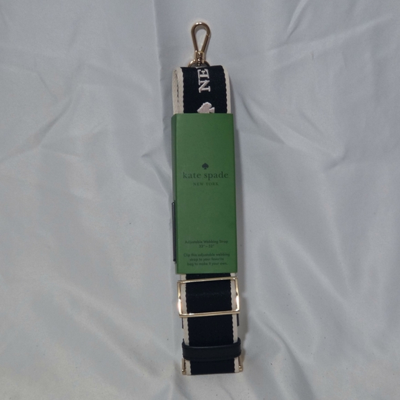 kate spade Handbags - Kate Spade Black and Cream Logo Bag Strap.